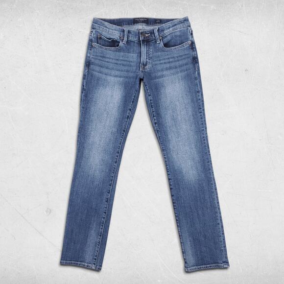 Lucky Brand Denim - Lucky Brand Sweet Jeans Womens 4/27 Blue Medium Wash Mid Rise Straight Leg Denim